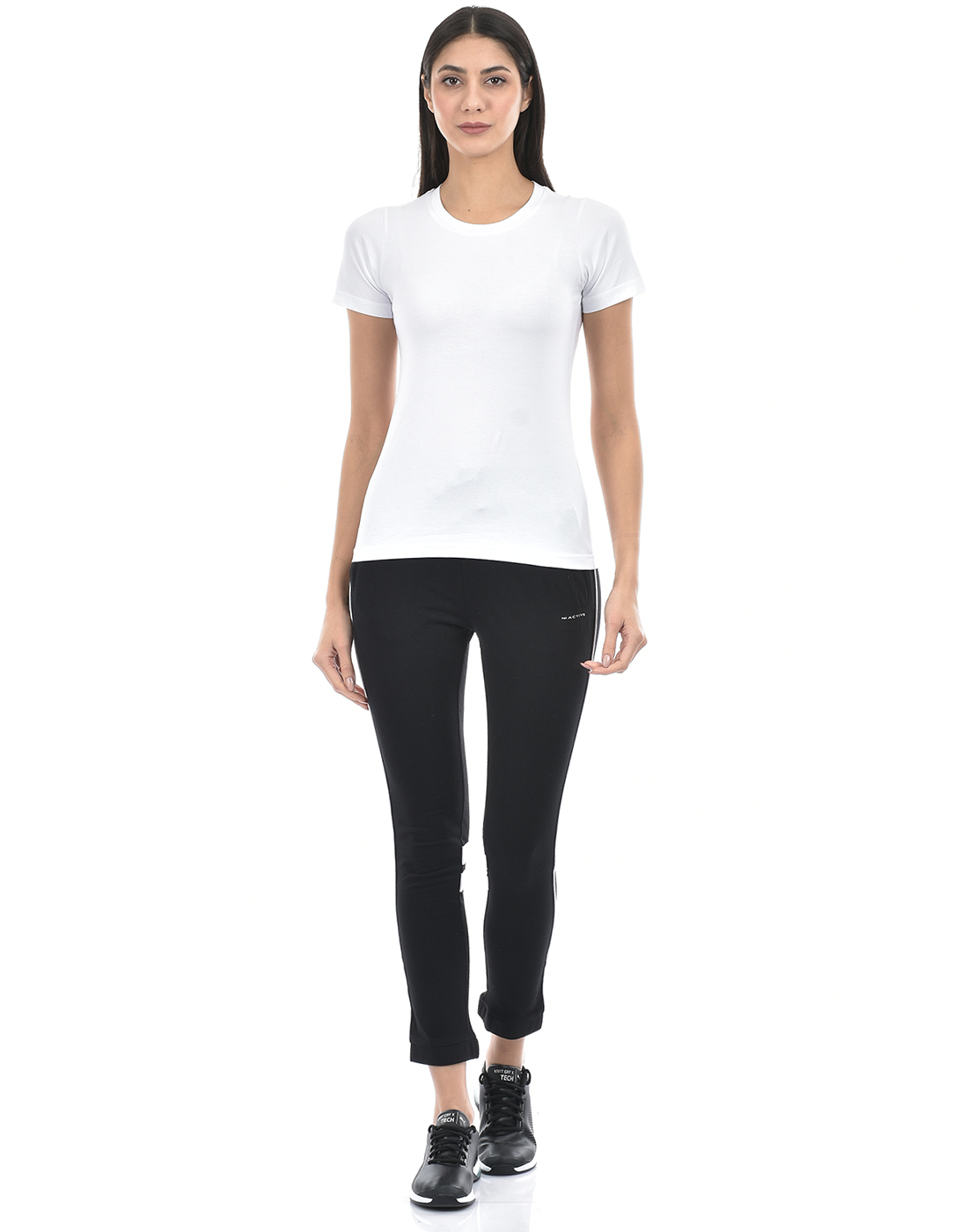 Numero Uno Women Striped Black Track Pants